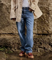 Timberland Women's Stone Street 3 Eye Leather Premium Platform Lug Sole Boat Shoes