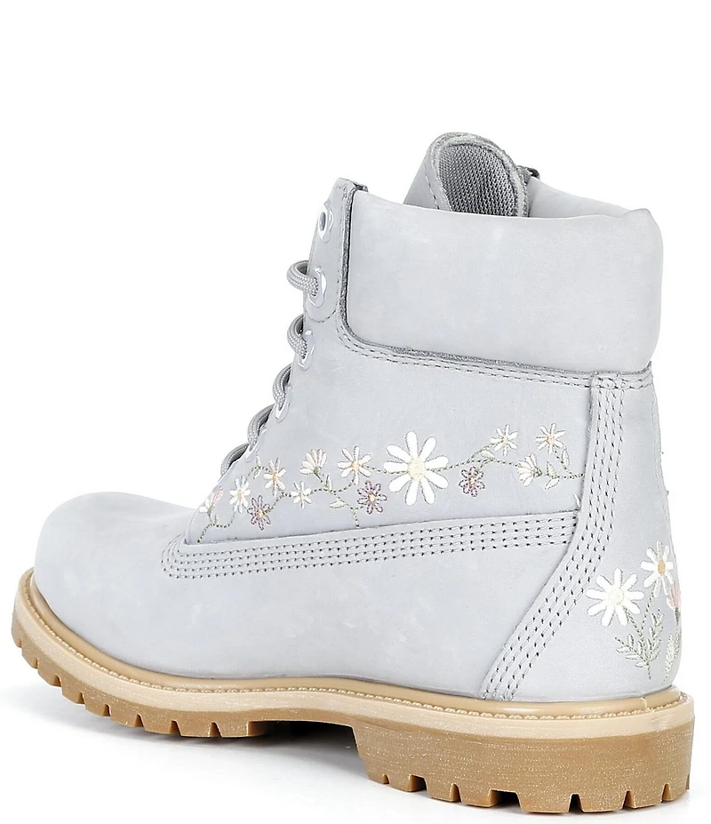 Timberland Women's Floral Embroidered Premium 6-Inch Waterproof Boots