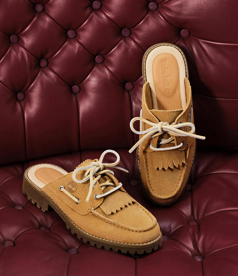 Timberland Women's Noreen Suede Kiltie Mules