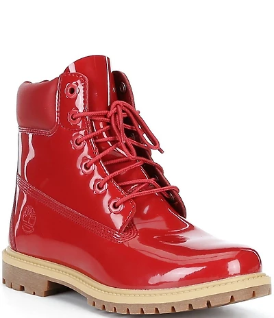 Timberland Women's Patent Leather Premium 6#double; Waterproof Boots