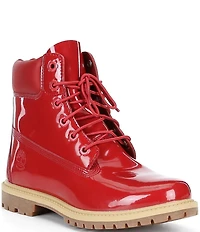 Timberland Women's Patent Leather Premium 6#double; Waterproof Boots