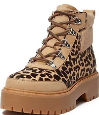 Timberland Women's Stone Street Leopard Platform Hiker Boots