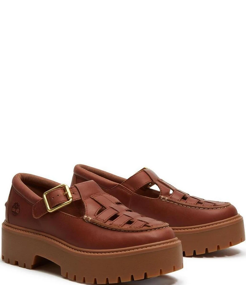 Timberland Women's Stone Street Mary Jane Buckle Platform Oxfords