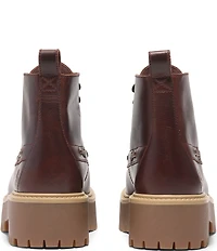 Timberland Women's Stone Street Leather Kiltie Lace Up Boots