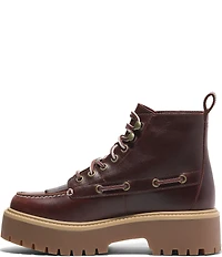 Timberland Women's Stone Street Leather Kiltie Lace Up Boots