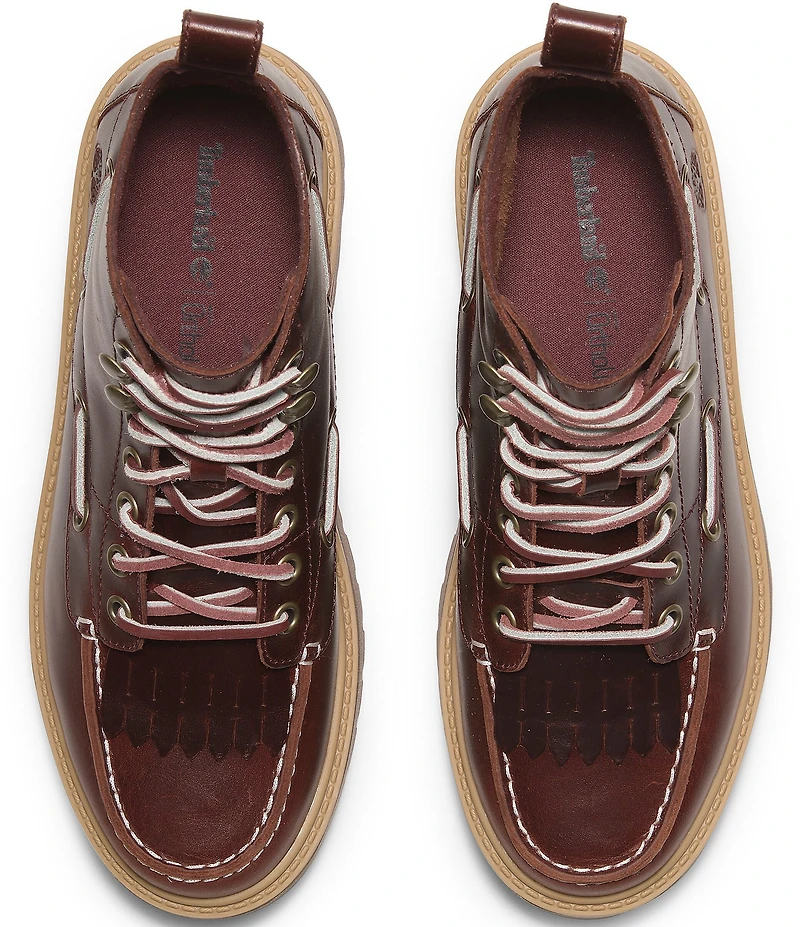 Timberland Women's Stone Street Leather Kiltie Lace Up Boots