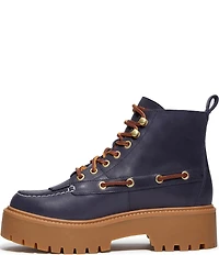 Timberland Women's Stone Street Leather Kiltie Lace Up Boots