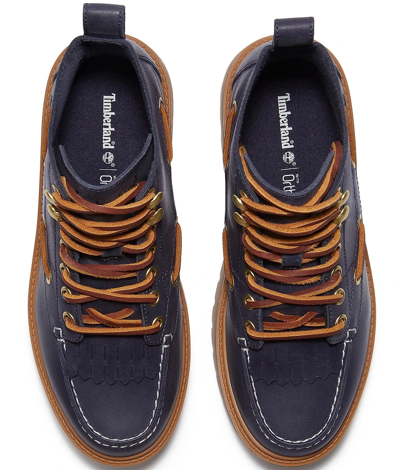 Timberland Women's Stone Street Leather Kiltie Lace Up Boots