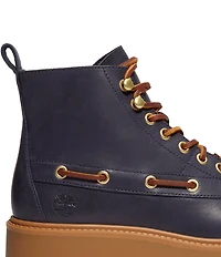 Timberland Women's Stone Street Leather Kiltie Lace Up Boots
