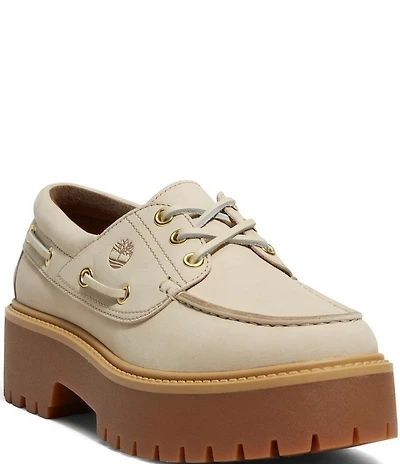 Timberland Women's Stone Street Nubuck Platform Boat Shoes