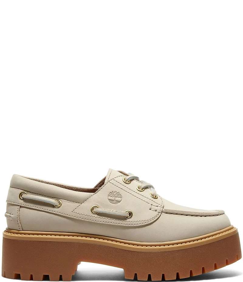Timberland Women's Stone Street Nubuck Platform Boat Shoes