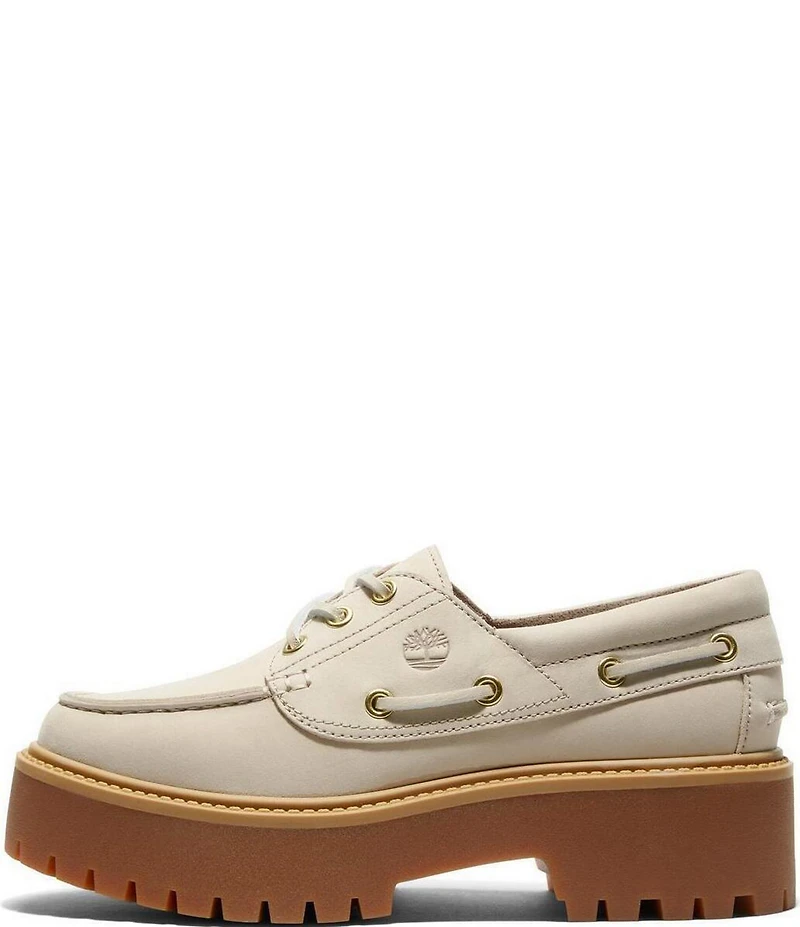 Timberland Women's Stone Street Nubuck Platform Boat Shoes