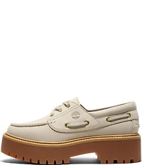 Timberland Women's Stone Street Nubuck Platform Boat Shoes