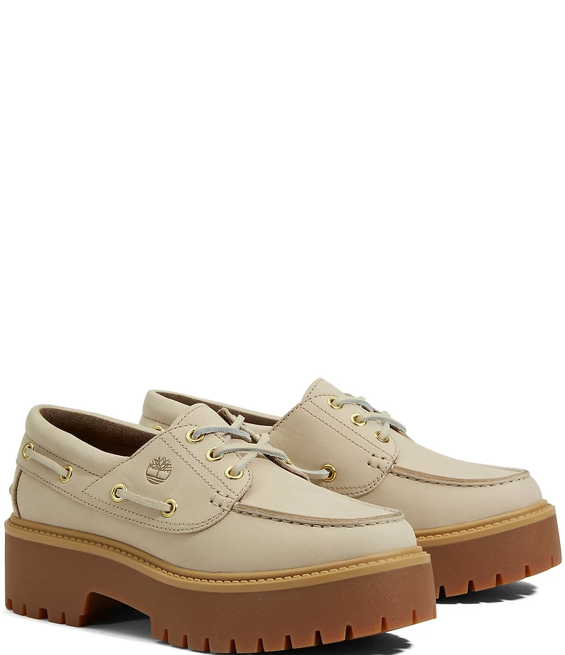 Timberland Women's Stone Street Nubuck Platform Boat Shoes