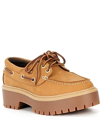Timberland Women's Stone Street Nubuck Platform Boat Shoes