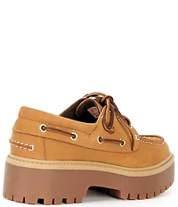 Timberland Women's Stone Street Nubuck Platform Boat Shoes