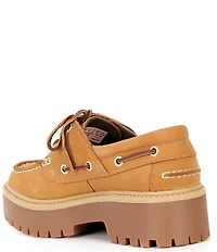 Timberland Women's Stone Street Nubuck Platform Boat Shoes