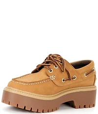Timberland Women's Stone Street Nubuck Platform Boat Shoes