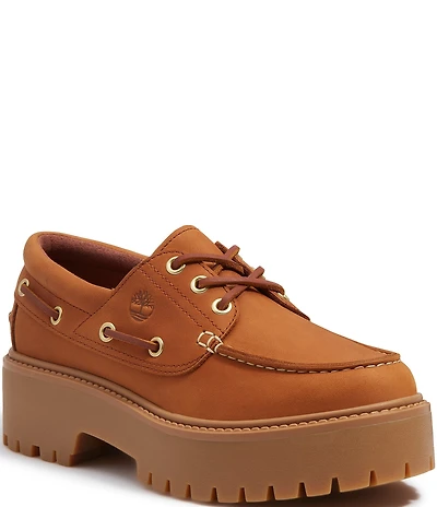 Timberland Women's Stone Street Nubuck Platform Boat Shoes