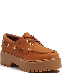 Timberland Women's Stone Street Nubuck Platform Boat Shoes