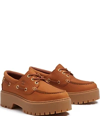 Timberland Women's Stone Street Nubuck Platform Boat Shoes