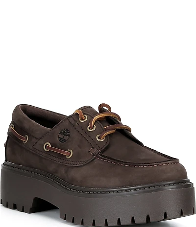 Timberland Women's Stone Street Nubuck Platform Boat Shoes