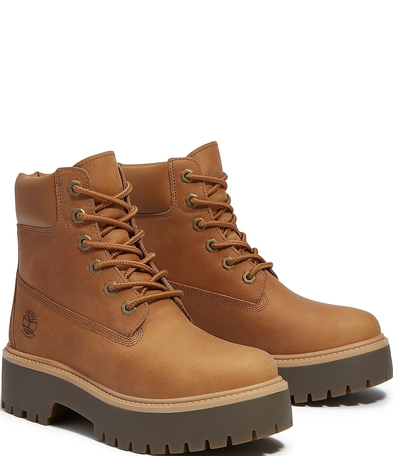 Timberland Women's Stone Street Premium 6#double; Waterproof Full Grain Platform Boots