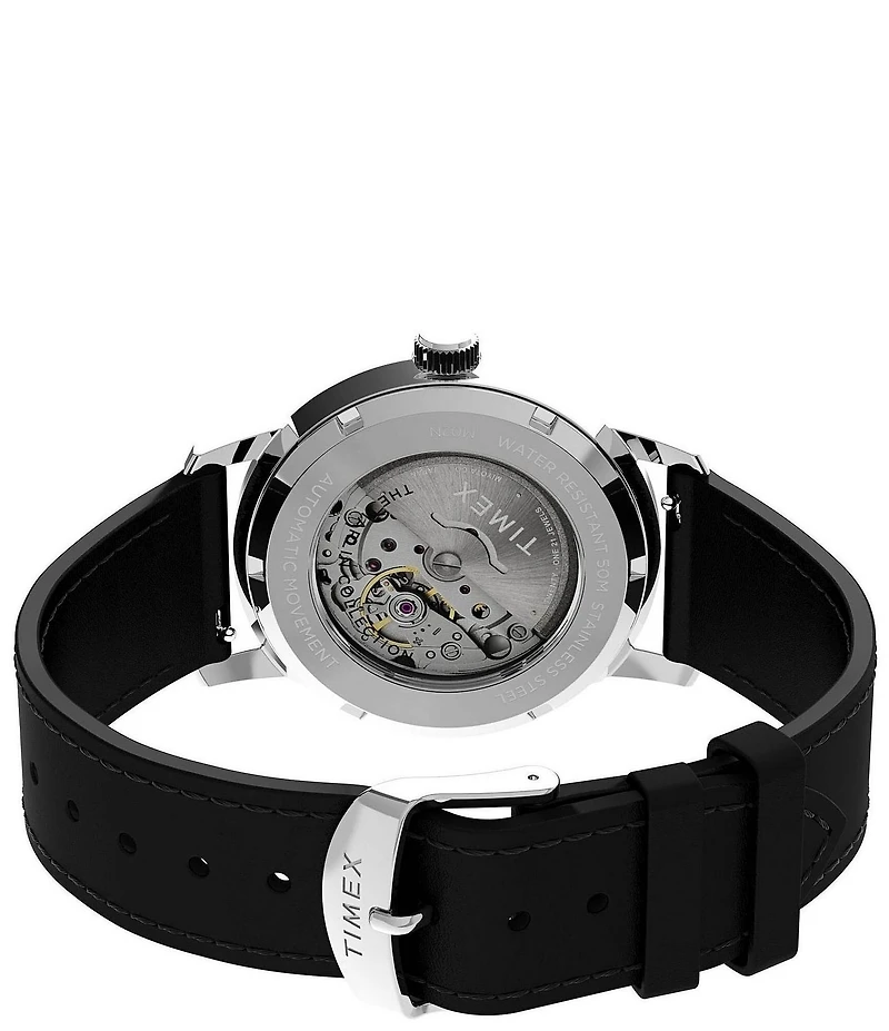 Timex Men's Marlin Automatic Leather Strap Watch