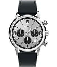 Timex Men's Marlin Quartz Chronograph Leather Strap Watch