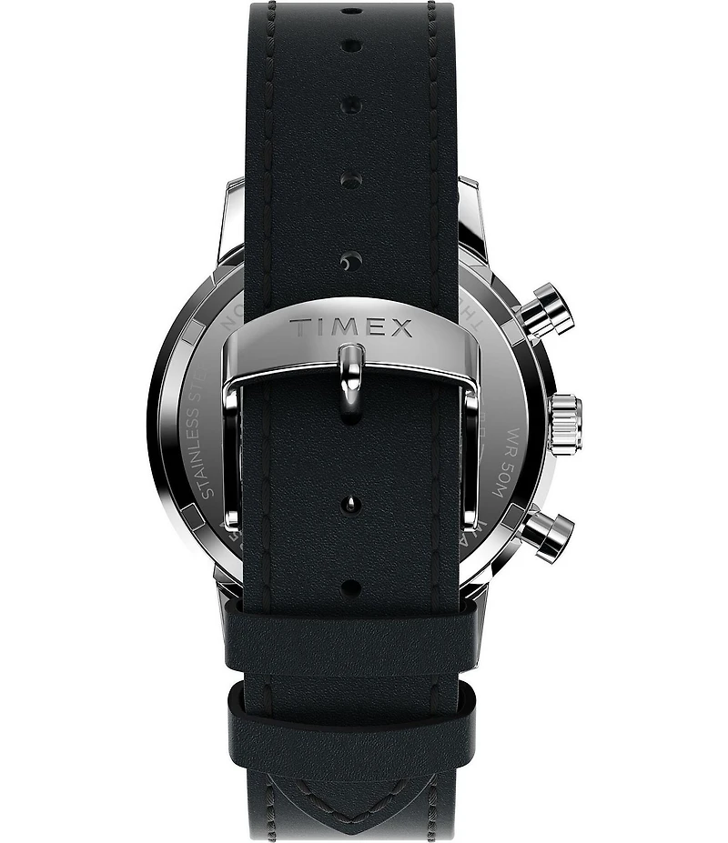 Timex Men's Marlin Quartz Chronograph Leather Strap Watch