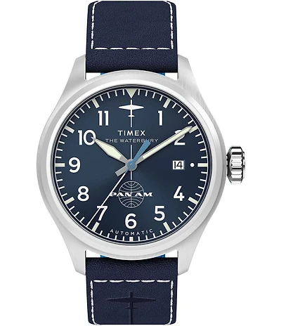 Timex Men's Waterbury Automatic Leather Strap Watch