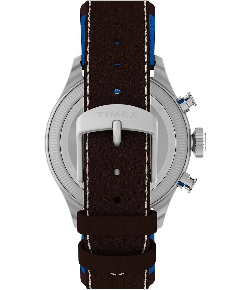 Timex Men's Waterbury Quartz Chronograph Leather Strap Watch