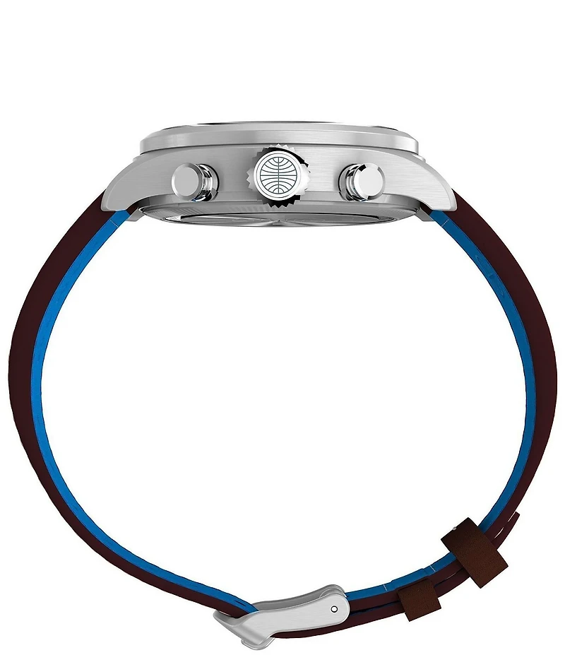 Timex Men's Waterbury Quartz Chronograph Leather Strap Watch