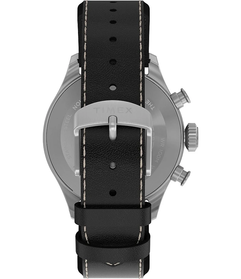 Timex Men's Waterbury Quartz Chronograph Leather Strap Watch