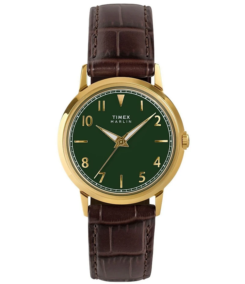 Timex Unisex Marlin Quartz Analog Leather Strap Watch