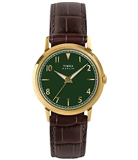 Timex Unisex Marlin Quartz Analog Leather Strap Watch