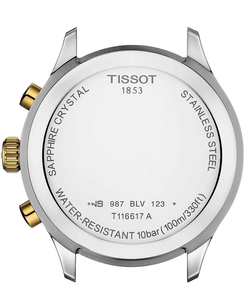 Tissot Chrono XL Classic Two Tone Stainless Steel Green Dial Bracelet Watch