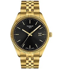 Tissot Men's Ballade Quartz Analog Gold Tone Stainless Steel Bracelet Watch