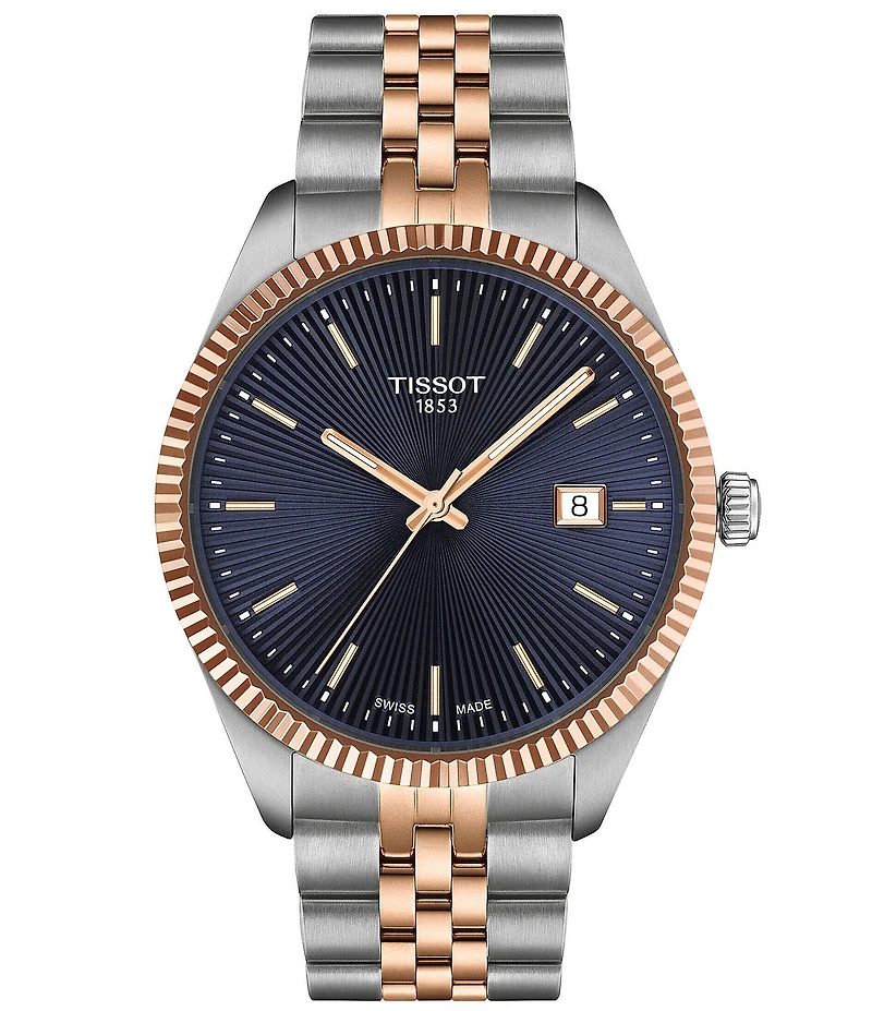 Tissot Men's Ballade Quartz Analog Two Tone Stainless Steel Bracelet Watch