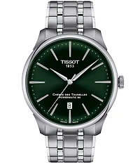 Tissot Men's Chemin Des Tourelles Powermatic 80 Automatic Green Dial Stainless Steel Bracelet Watch