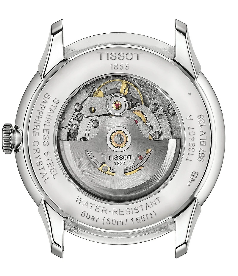 Tissot Men's Chemin Des Tourelles Powermatic 80 Automatic Green Dial Stainless Steel Bracelet Watch