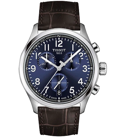 Tissot Men's Chrono L Sport Collection Quartz Chrongraph Croco Leather Strap Watch