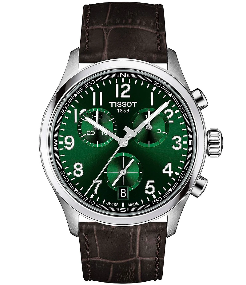 Tissot Men's Chrono L Sport Collection Quartz Chrongraph Croco Leather Strap Watch