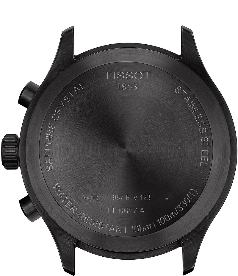 Tissot Men's Chrono XL Vintage Sport Collection Chronograph Black Leather Strap Watch