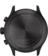 Tissot Men's Chrono XL Vintage Sport Collection Chronograph Black Leather Strap Watch
