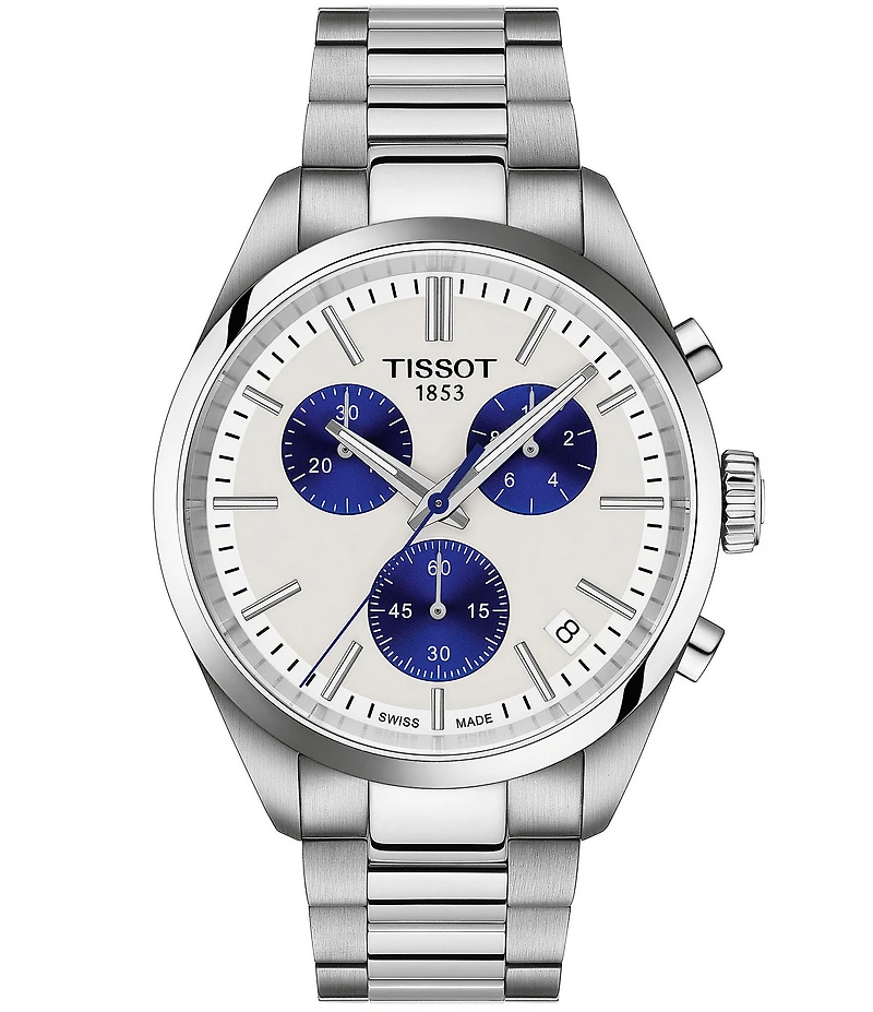 Tissot Men's Classic Collection Pr 100 Quartz Chronograph Stainless Steel Bracelet Watch