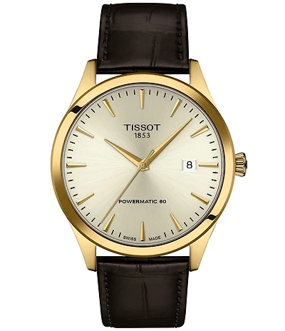 Tissot Men's Classic Dream GTS Automatic Leather Strap Watch