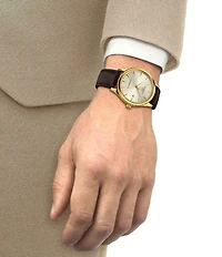 Tissot Men's Classic Dream GTS Automatic Leather Strap Watch