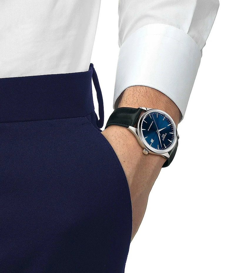 Tissot Men's Classic Dream GTS Automatic Leather Strap Watch