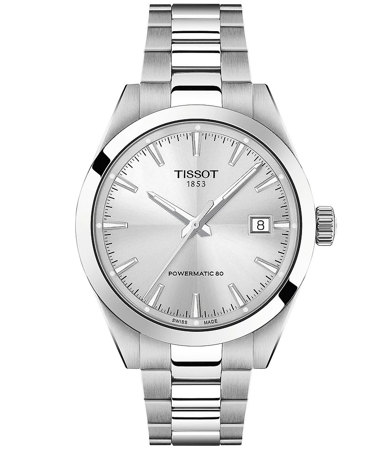 Tissot Men's Gentleman Classic Contemporary Collection Automatic Stainless Steel Bracelet Watch